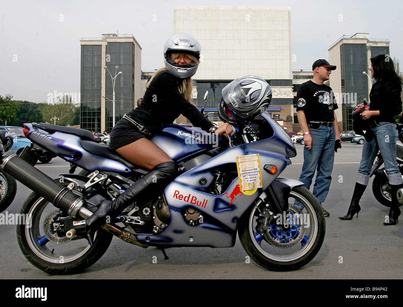 Biker season ends in Rostov on Don southern Russia Stock Photo - Alamy