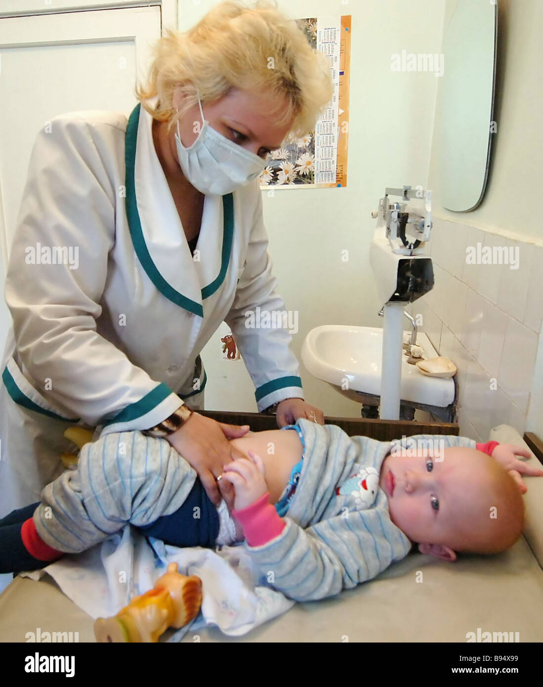 In a hospital of Yekaterinburg The worst in ten years outburst of respiratory viral infection has been reported in the city Stock Photo