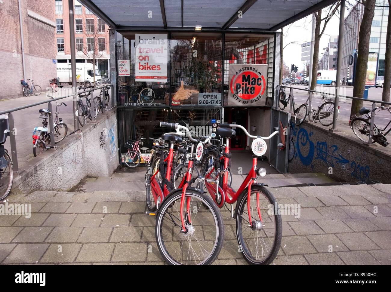 Bike Hire Shop Amsterdam Stock Photo - Alamy