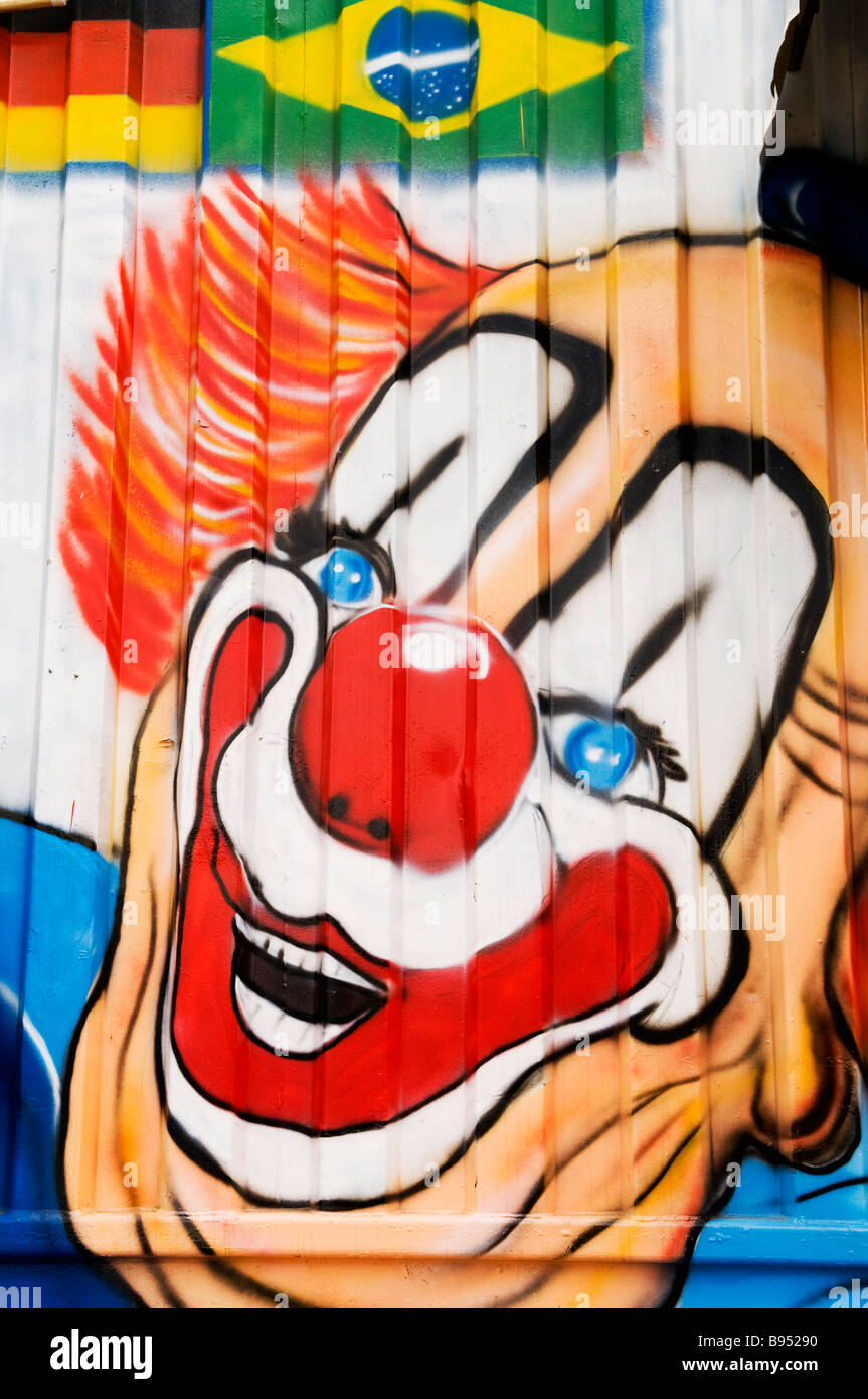 Colorful paintings at the Brazilian circus. Stock Photo