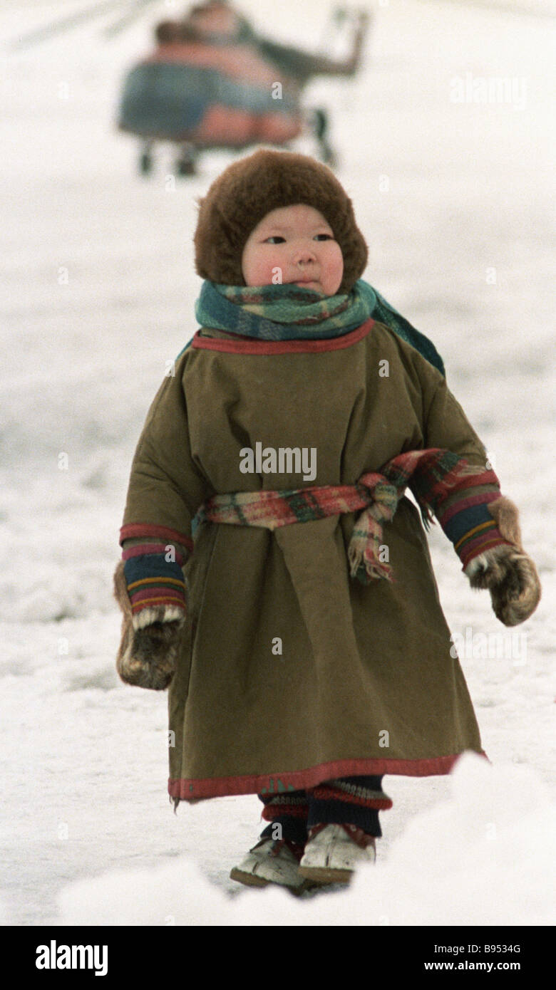 A child of the Yamal Peninsula in the Russian Far North Stock Photo - Alamy
