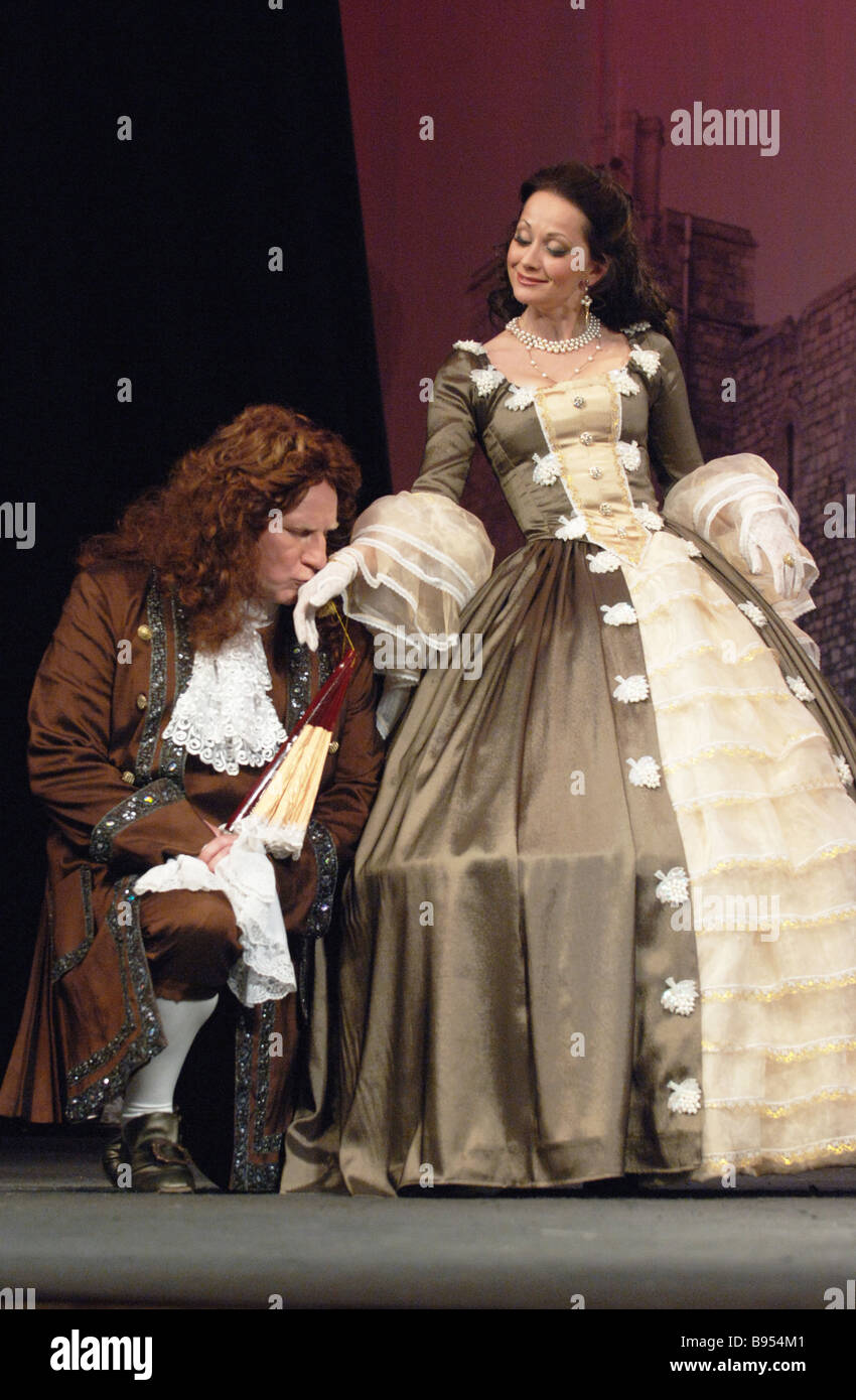 A scene of an Olga Anokhina production A Storm in The Glass of Water