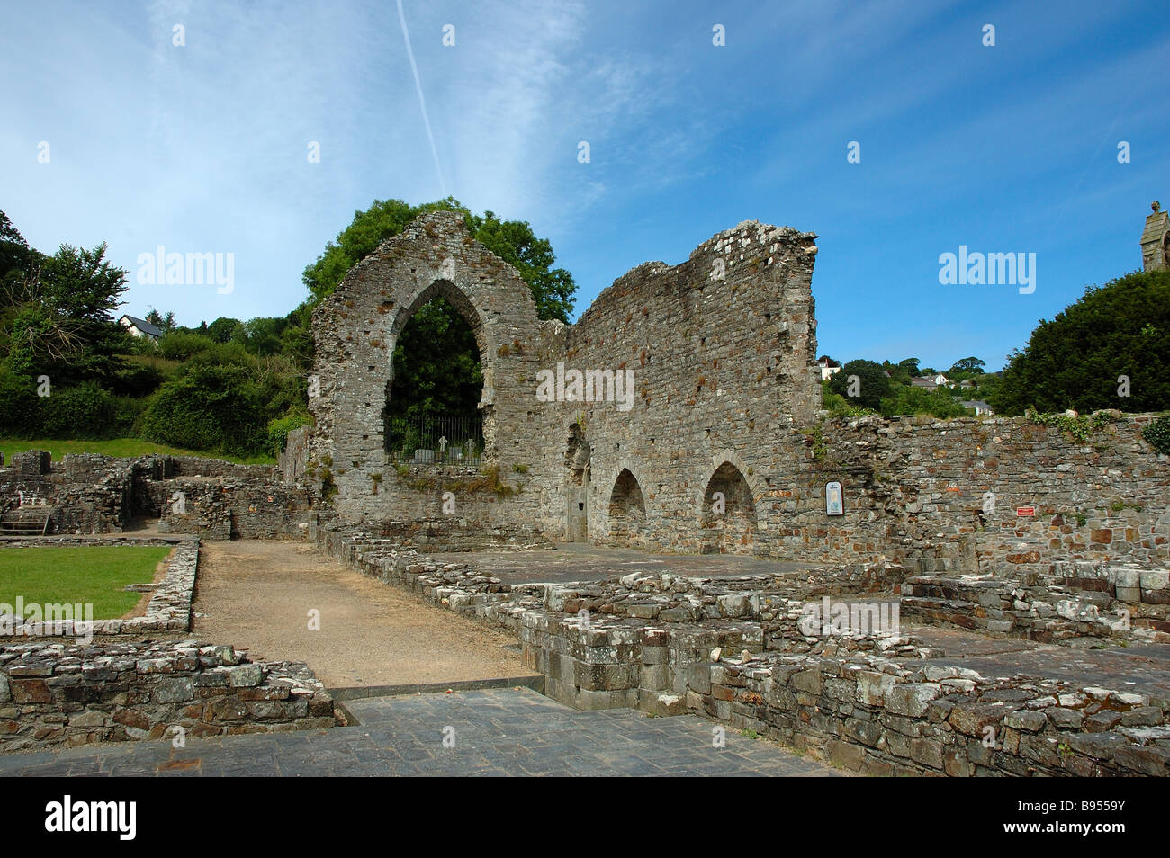 Abbey ruins St Dogmaels Pembrokeshire Stock Photo Alamy