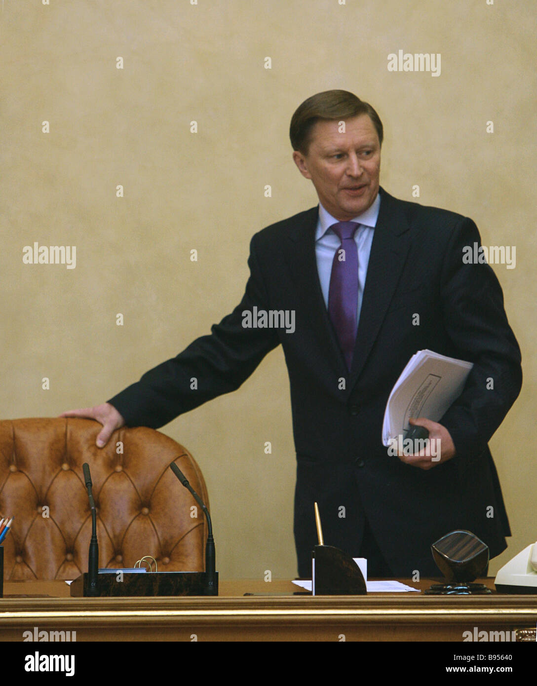 Russia s First Deputy Prime Minister Sergei Ivanov before session of ...