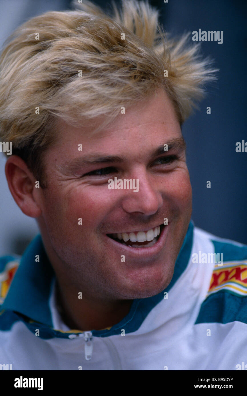 SPORT Ball Games Cricket Portrait of Australian cricketer Shane Warne Stock  Photo - Alamy