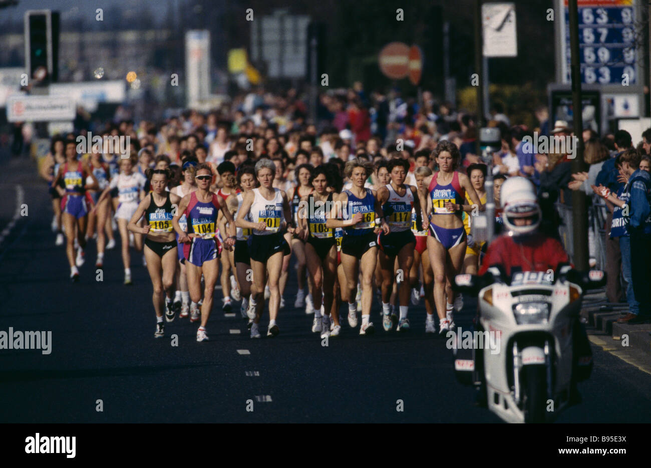 SPORT Athletics London Marathon Start of womans elite race. Stock Photo