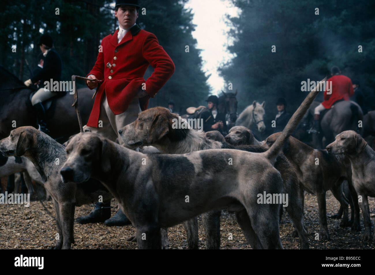 SPORT Equestrian Fox Hunting Men in traditional dress standing with