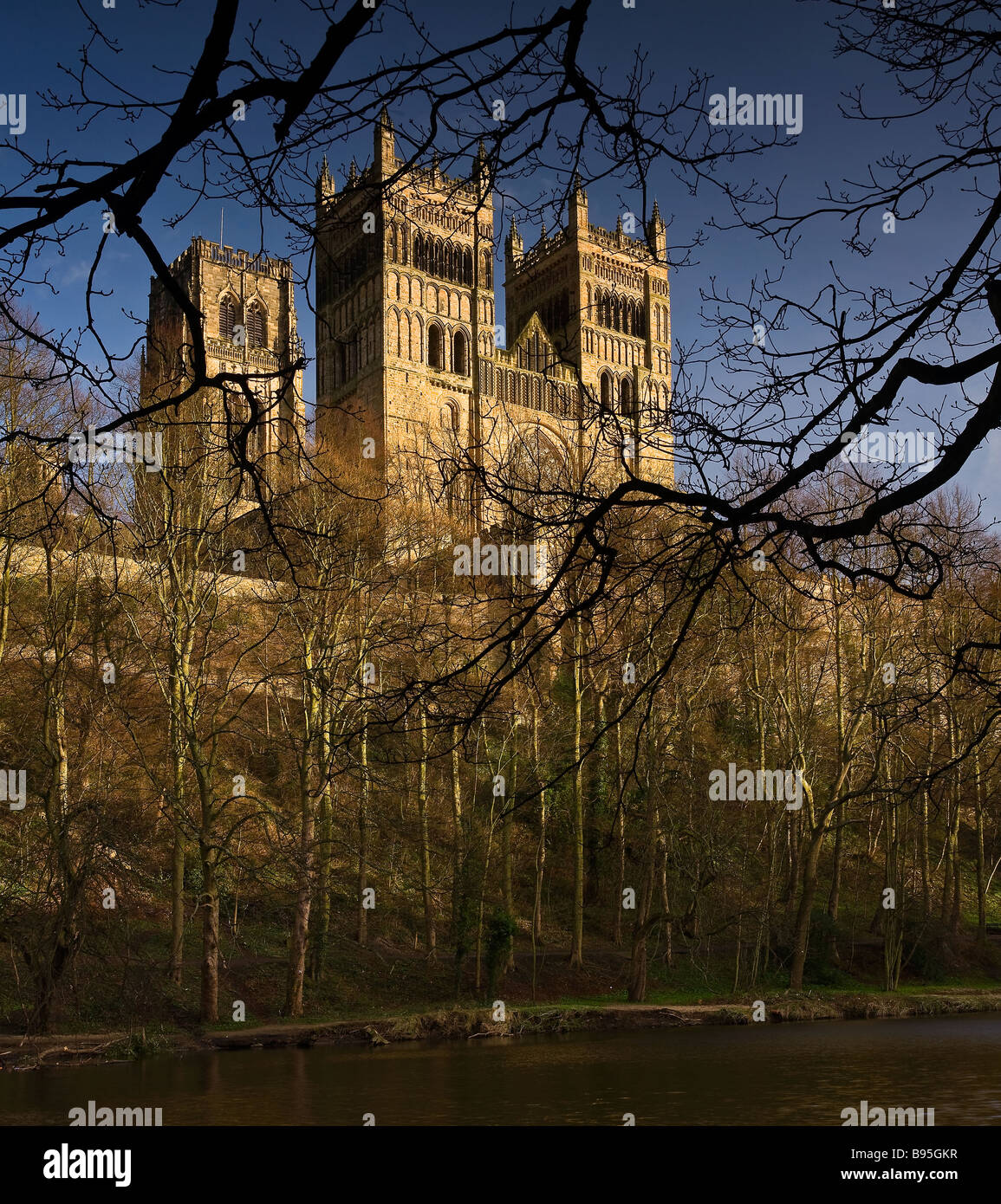 Durham Cathedral on the River Wear, UK Houses the Relics of St Cuthbert