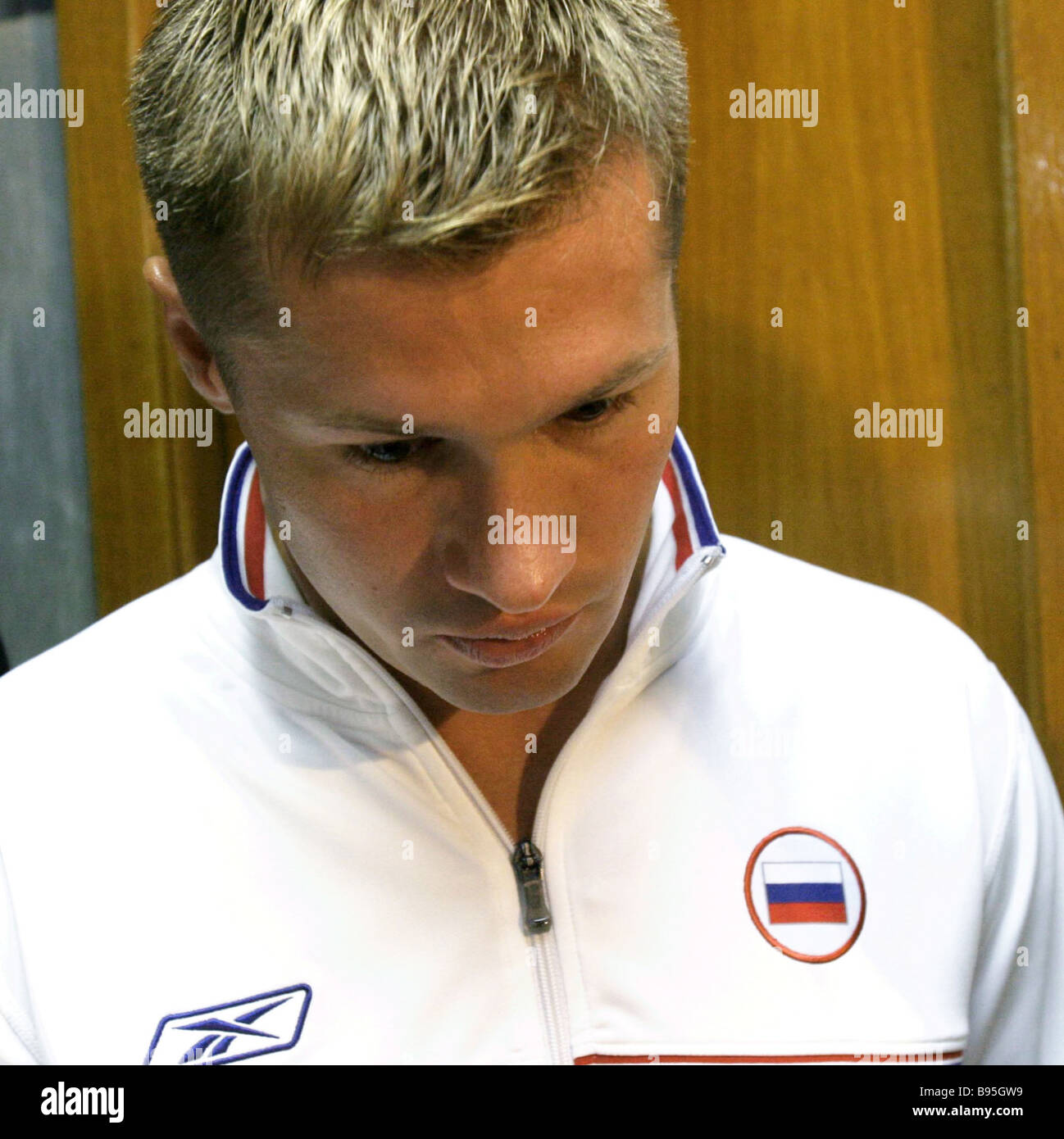 Russian gymnast Aleksei Nemov at a news conference Stock Photo - Alamy