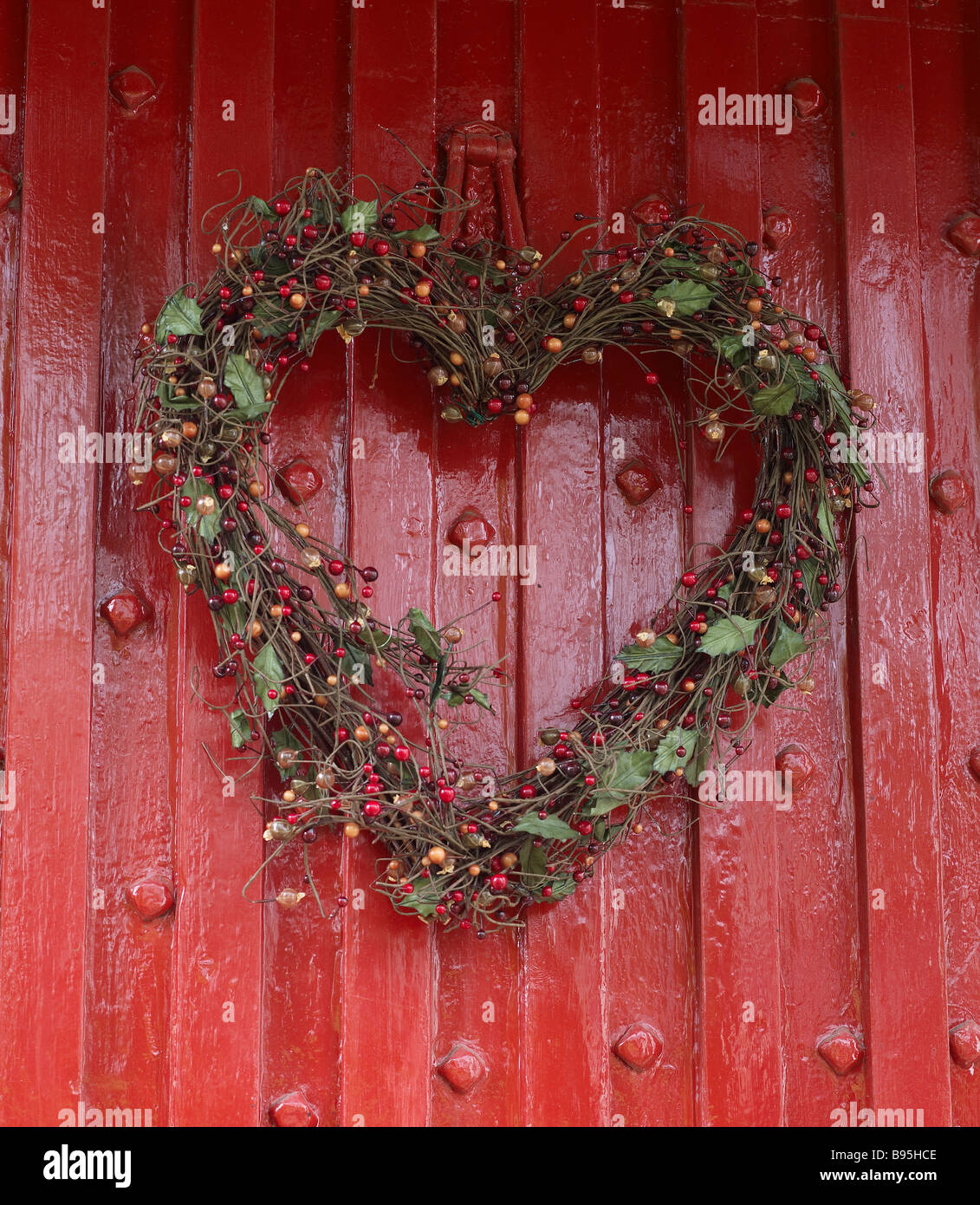 heart shaped wreath Stock Photo