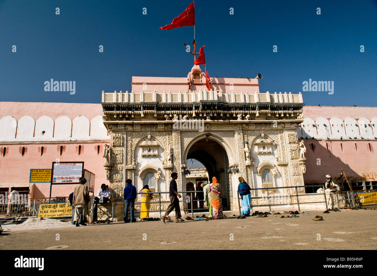 The Karnimata Rat temple near Bikaner, Rajasthan, India. Stock Photo