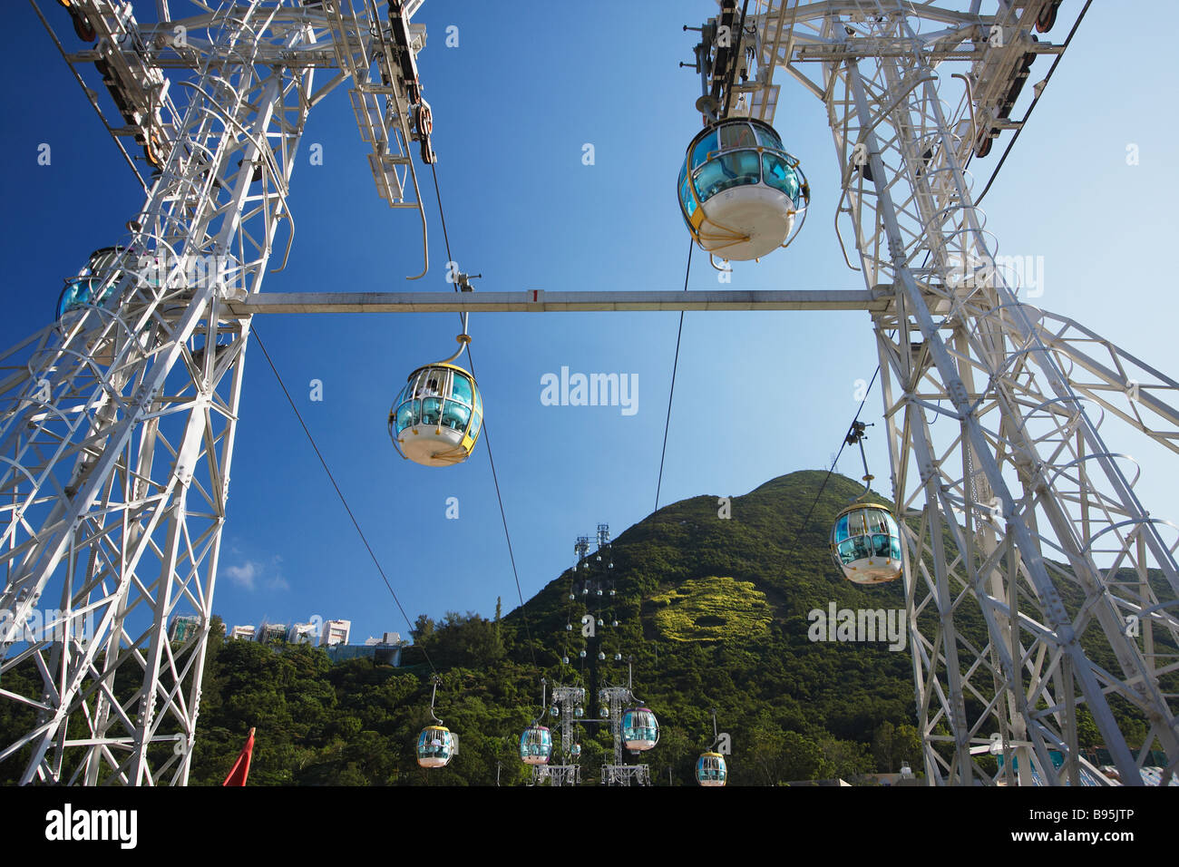 Cable Cars, Ocean Park, Hong Kong Island Stock Photo - Alamy