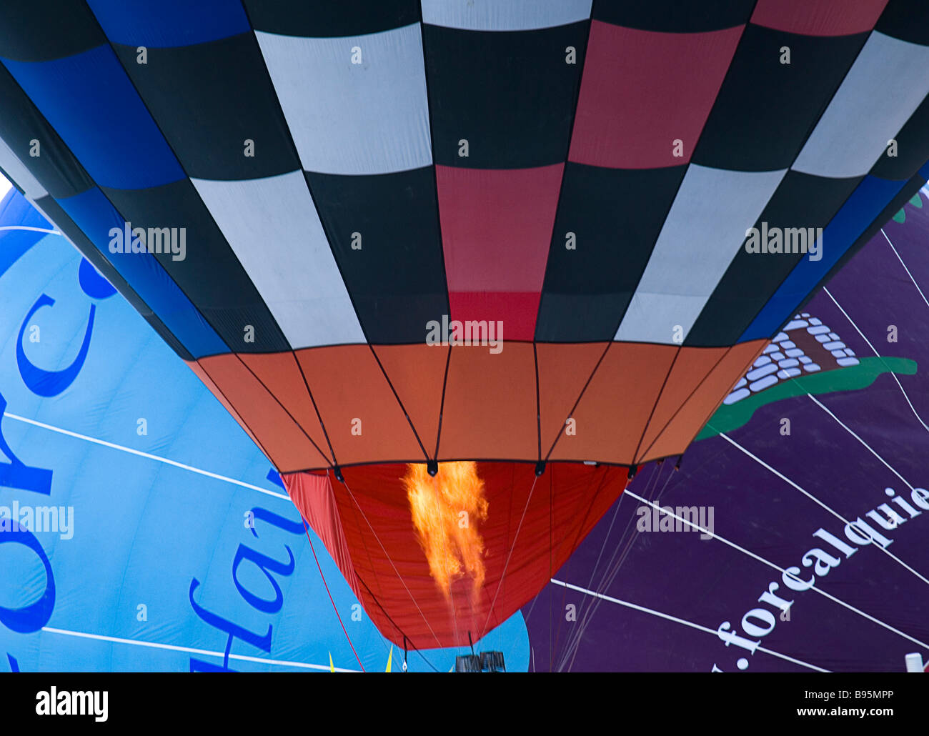 Switzerland, Canton de Vaud, Chateau d'Oex, Hot Air Balloon Festival