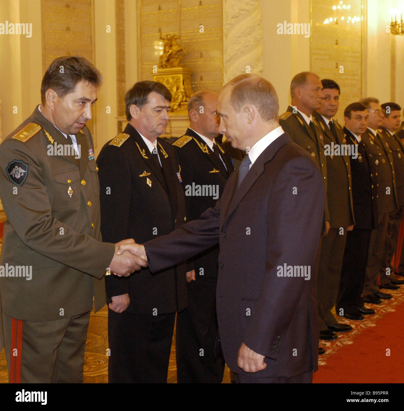 Russian President Vladimir Putin meeting with the leadership of the ...