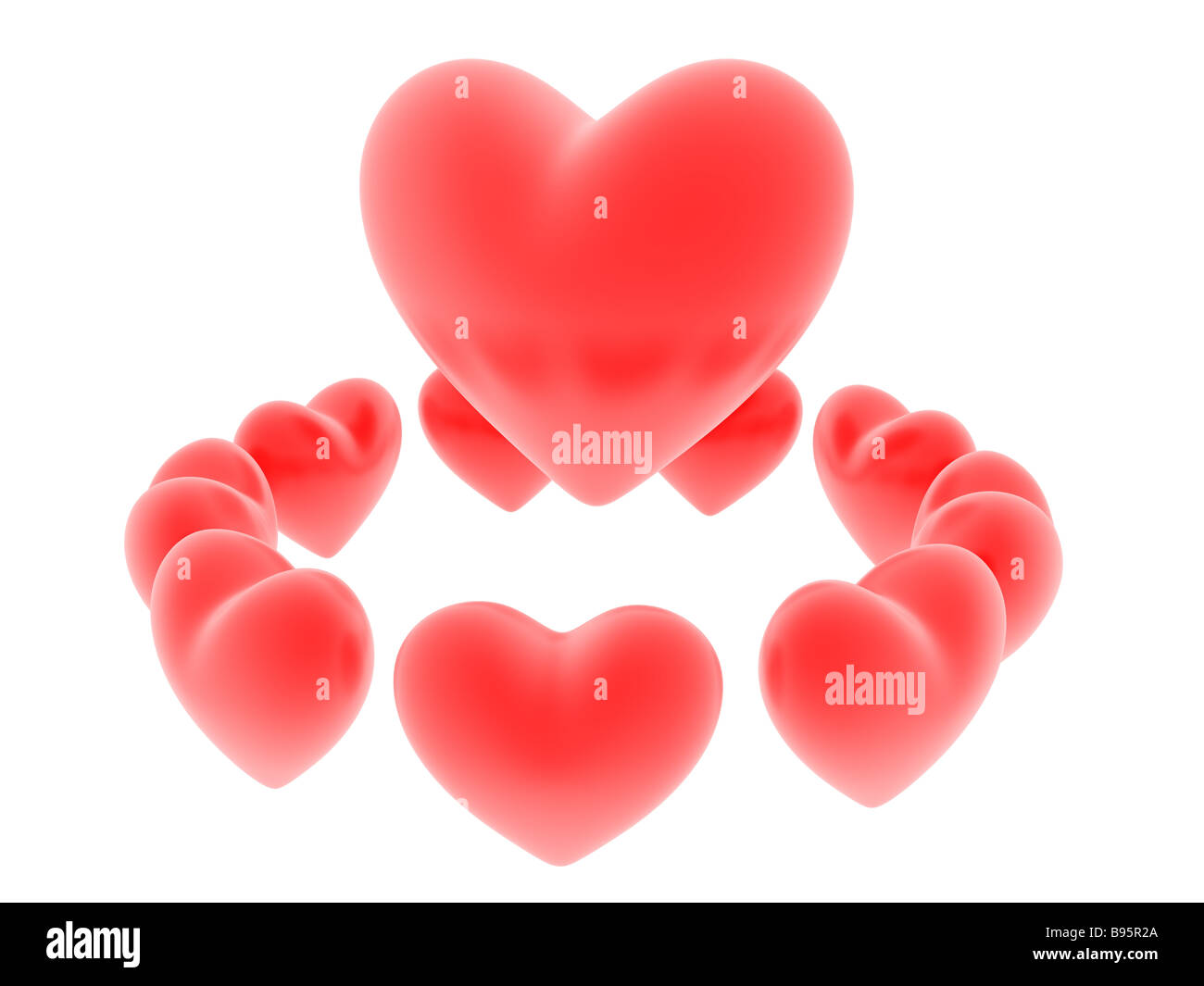 red hearts Stock Photo