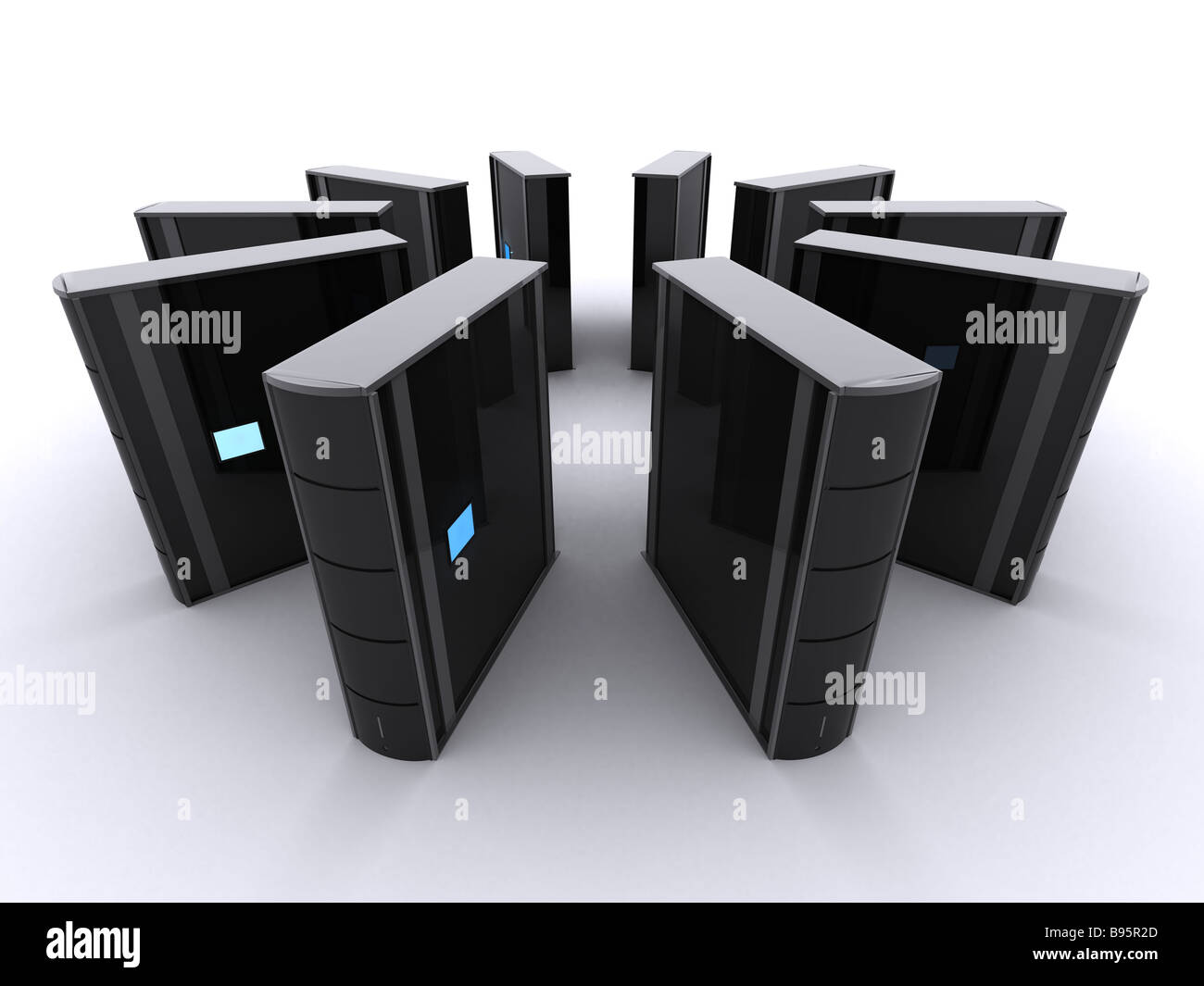 black servers Stock Photo