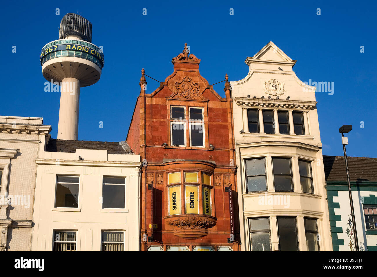 United Kingdom, Liverpool, Ranelagh Street, pediments and the Radio