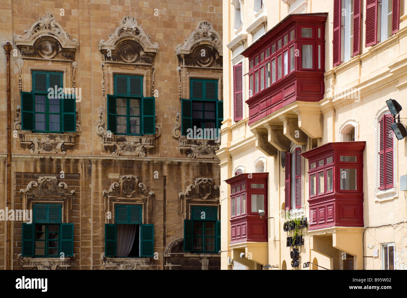 MALTA Valletta Auberge de Castille for knights of Langue of Castille, Leon and Portugal now Office of Prime Minister and Hotel Stock Photo