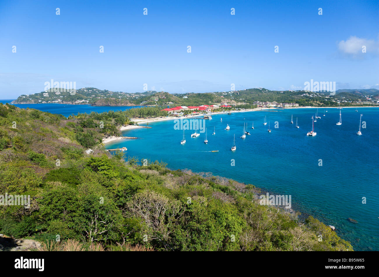 WEST INDIES Caribbean St Lucia Gros Islet Rodney Fort Pigeon Island