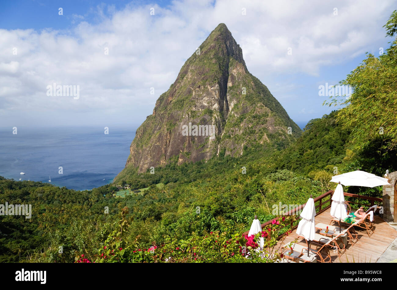 WEST INDIES Caribbean St Lucia Soufriere Val des Pitons Ladera Spa