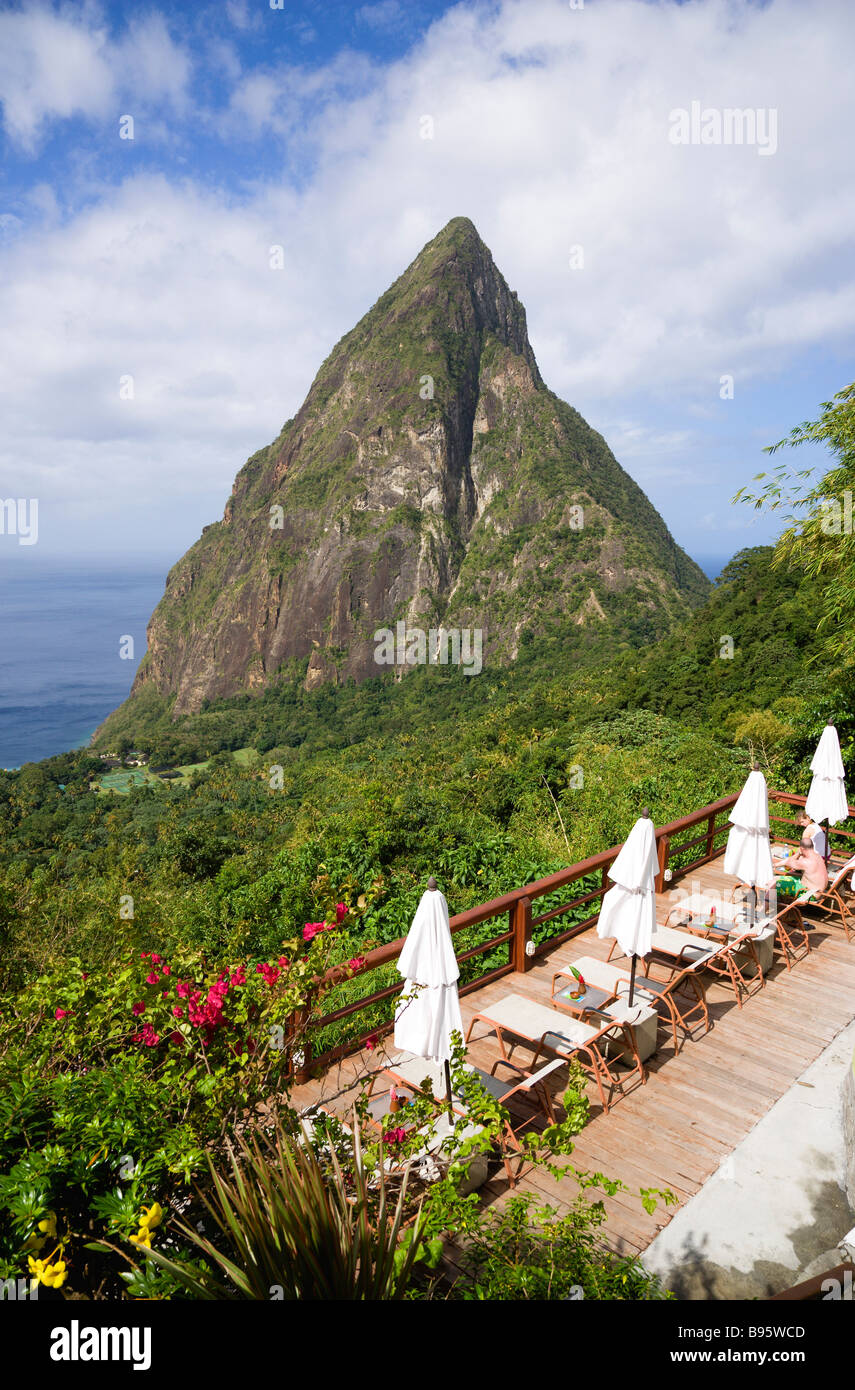 WEST INDIES Caribbean St Lucia Soufriere Val des Pitons Ladera Spa