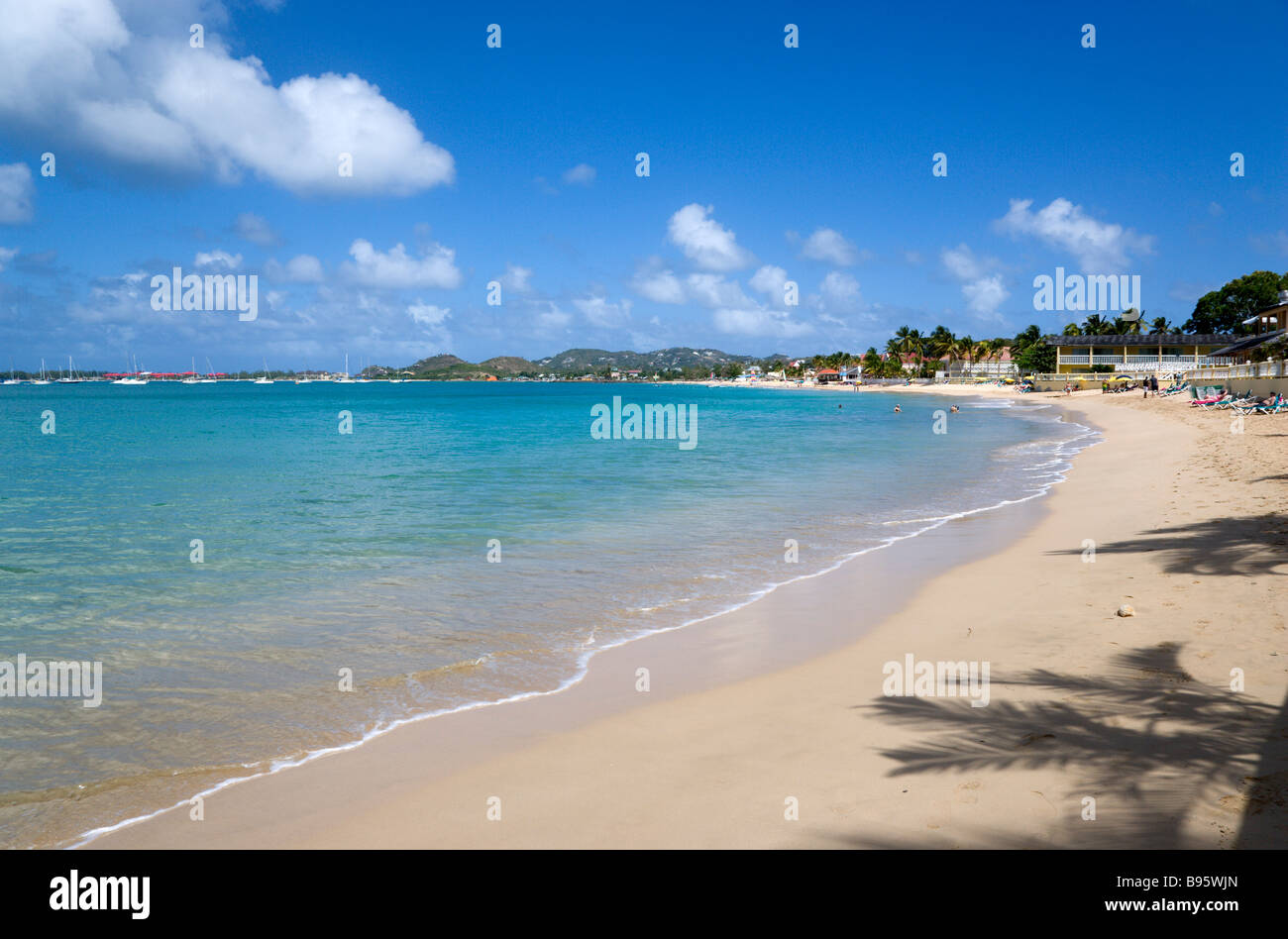 WEST INDIES Caribbean St Lucia Gros Islet Reduit Beach in Rodney Bay