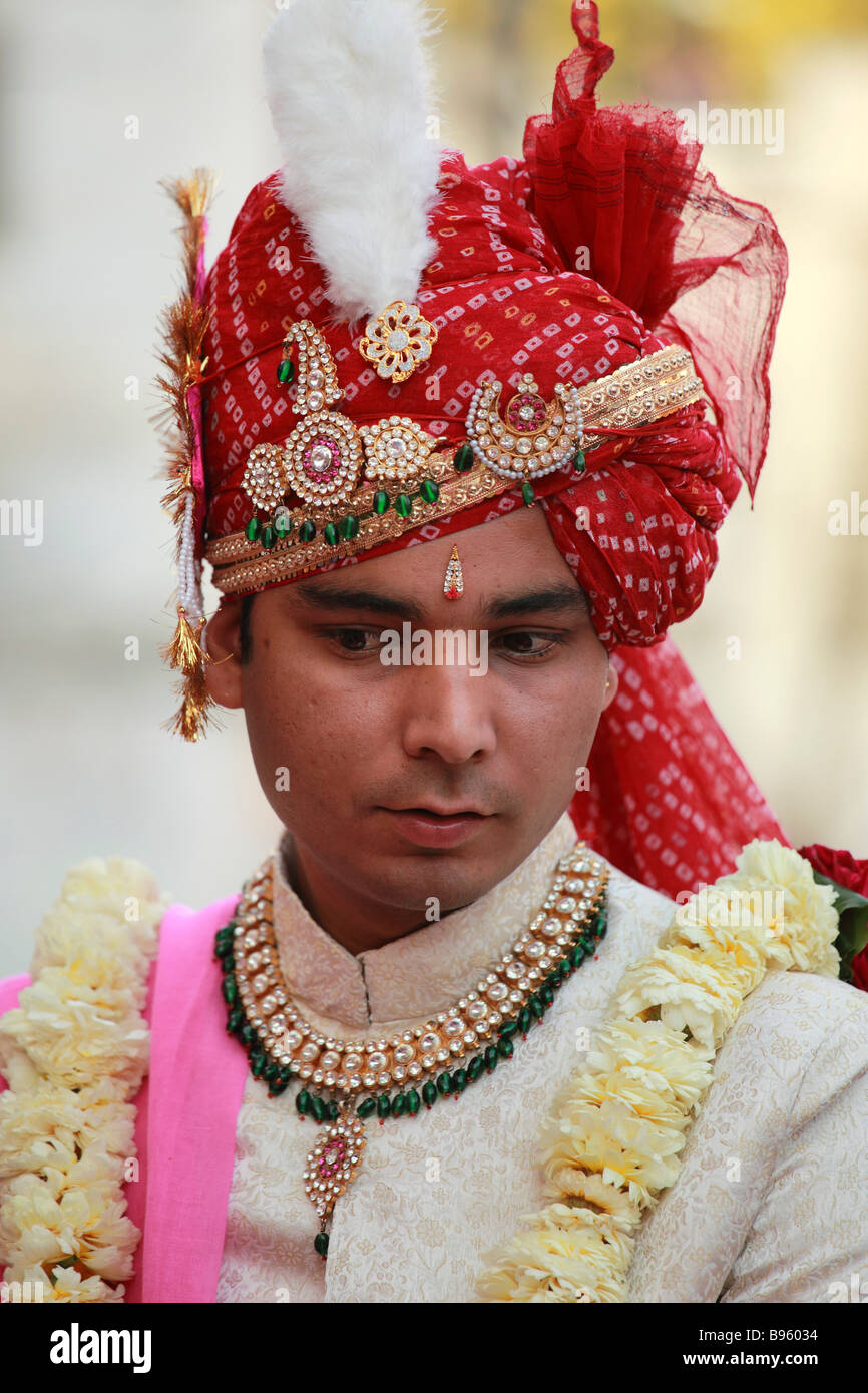 India Rajasthan Udaipur wedding procession bridegroom Stock Photo Alamy