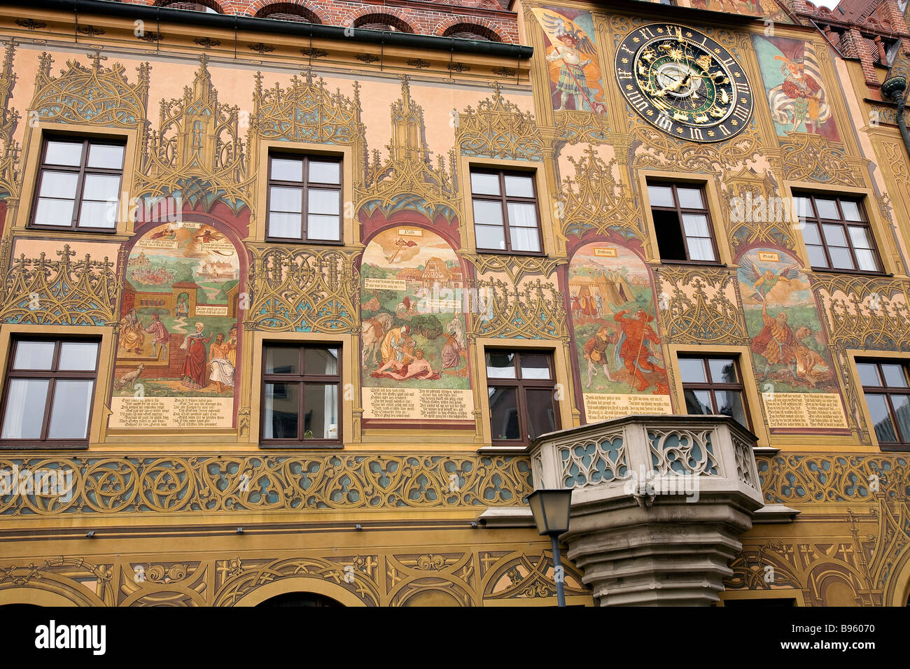 Germany, Bade Wurtemberg, Ulm, Albert Einstein' s birthplace, Rathaus (Town Hall) with Gothic tyle built in 1370, 16th century Stock Photo