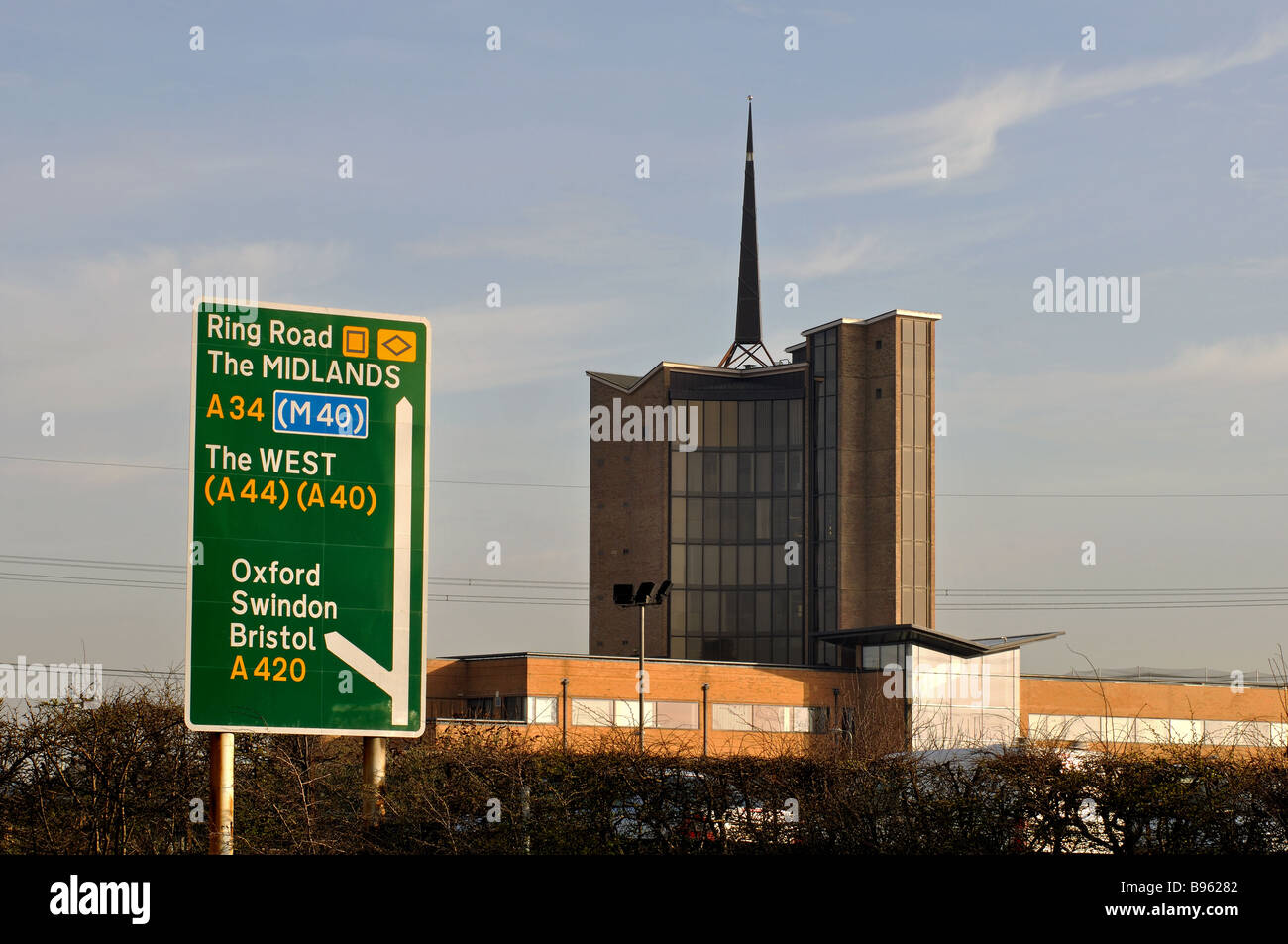 Seacourt Tower and A34 road sign, Botley, Oxford, Oxfordshire, England, UK  Stock Photo - Alamy