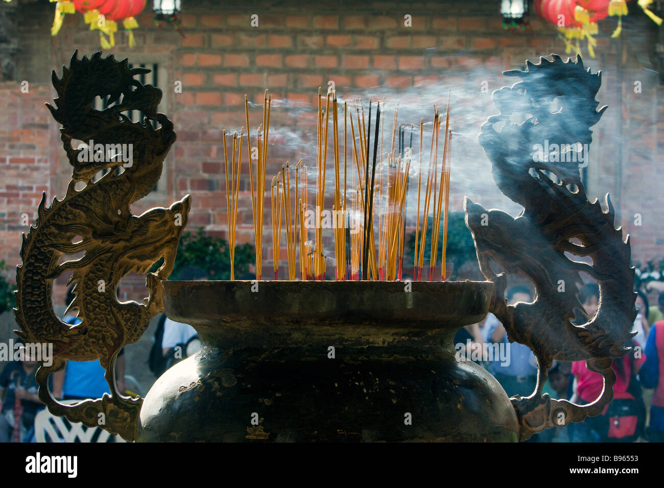 Incense smoke taiwan hi-res stock photography and images - Alamy