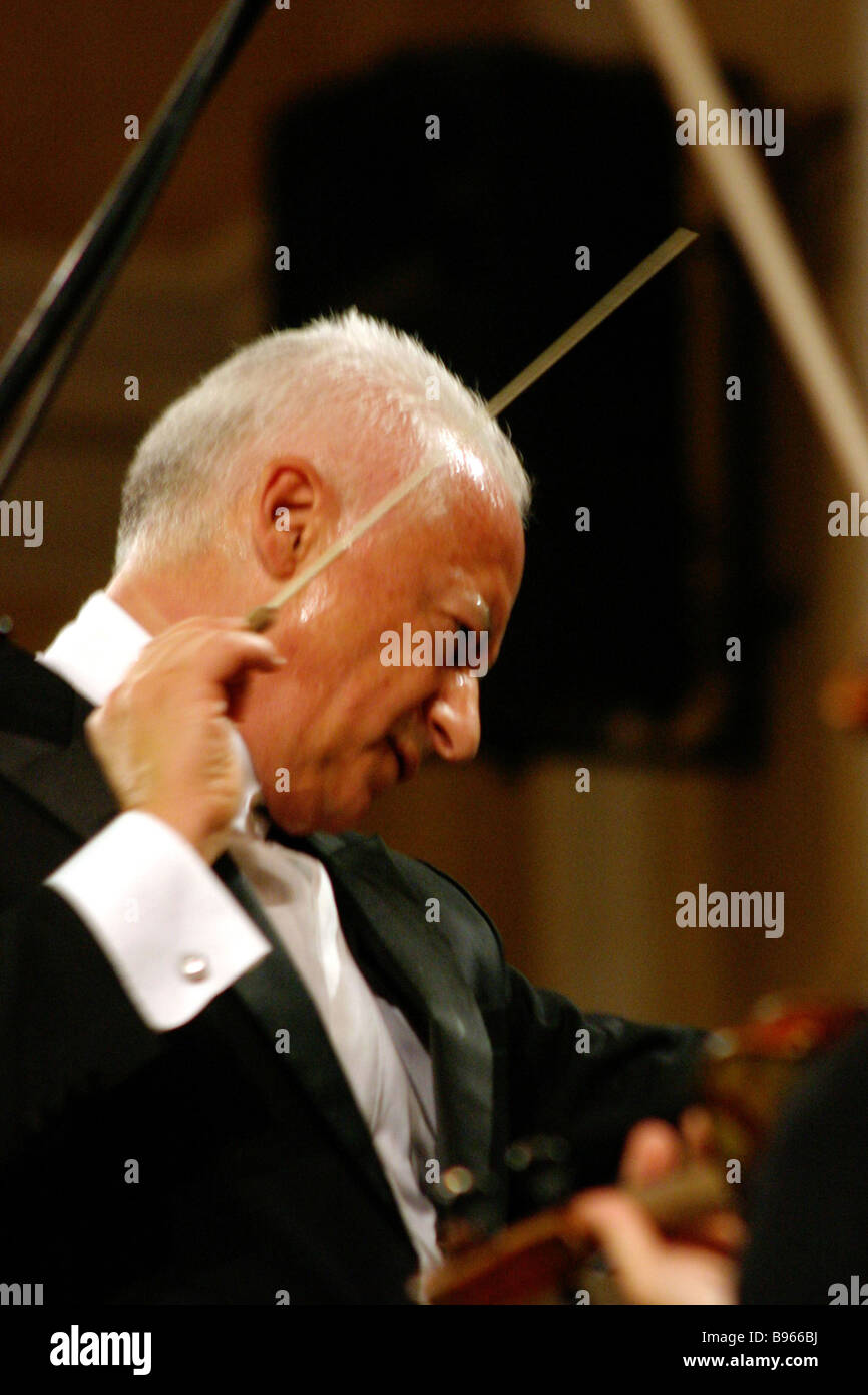 Violinist conductor Vladimir Spivakov at the jubilee concert to mark