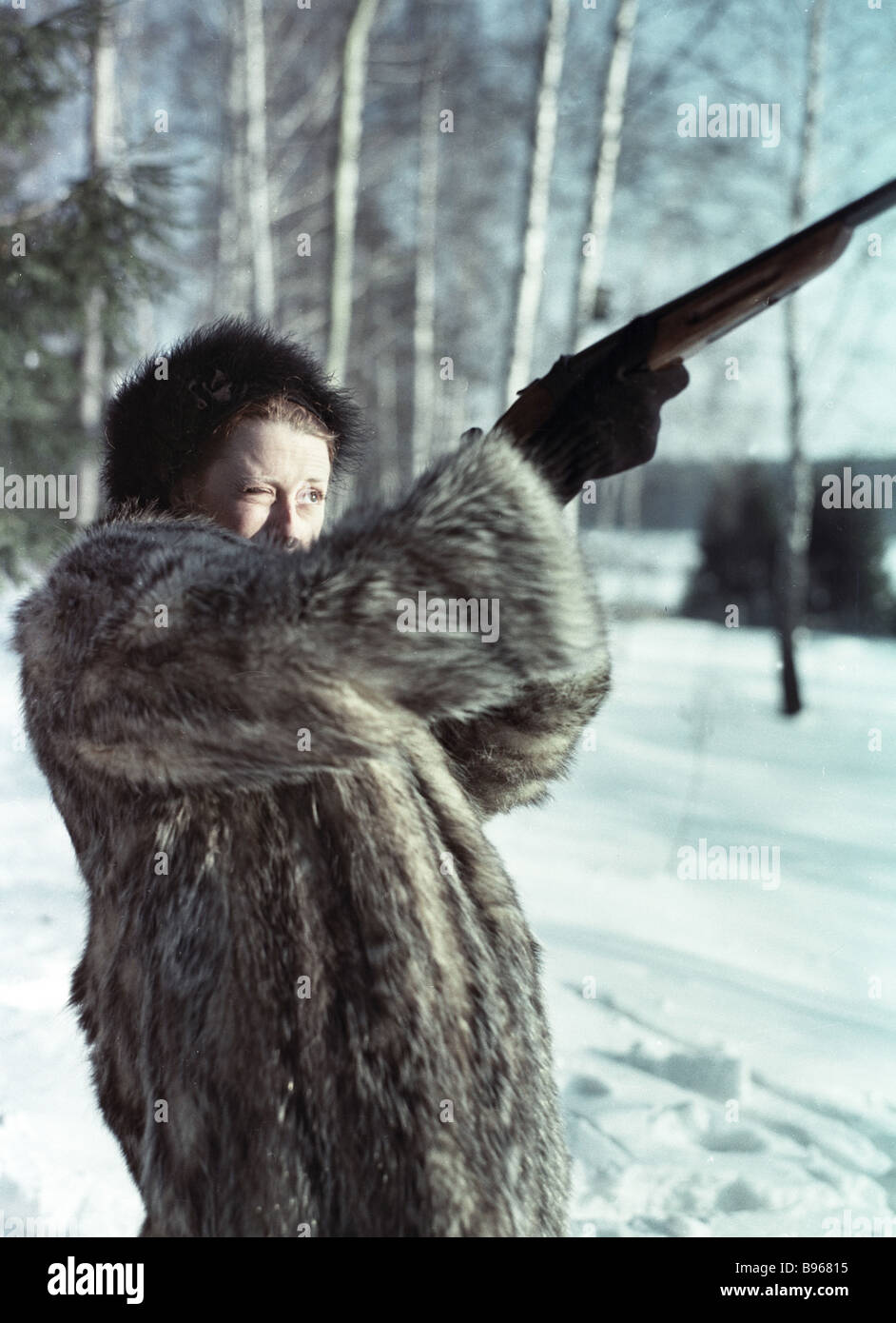 People s Artist of the USSR Maya Plisetskaya hunting in the Moscow Region  Stock Photo - Alamy