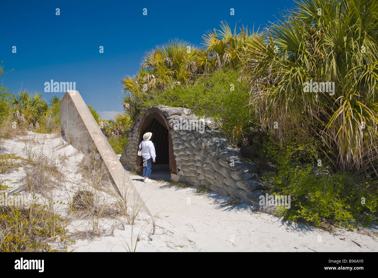 Fort Dade military bunker in Egmont Key State Park at the entrance to