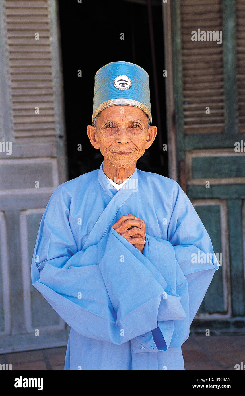 Vietnam, Tay Ninh Province, the Holy See of Caodaism temple near Tay ...