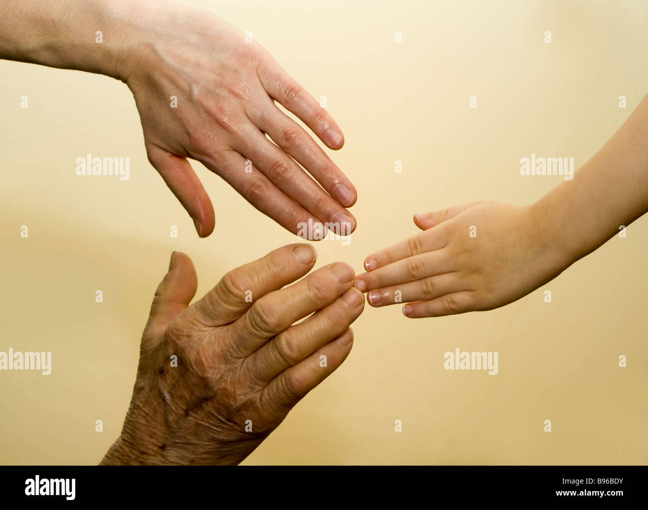 hands of generation Stock Photo