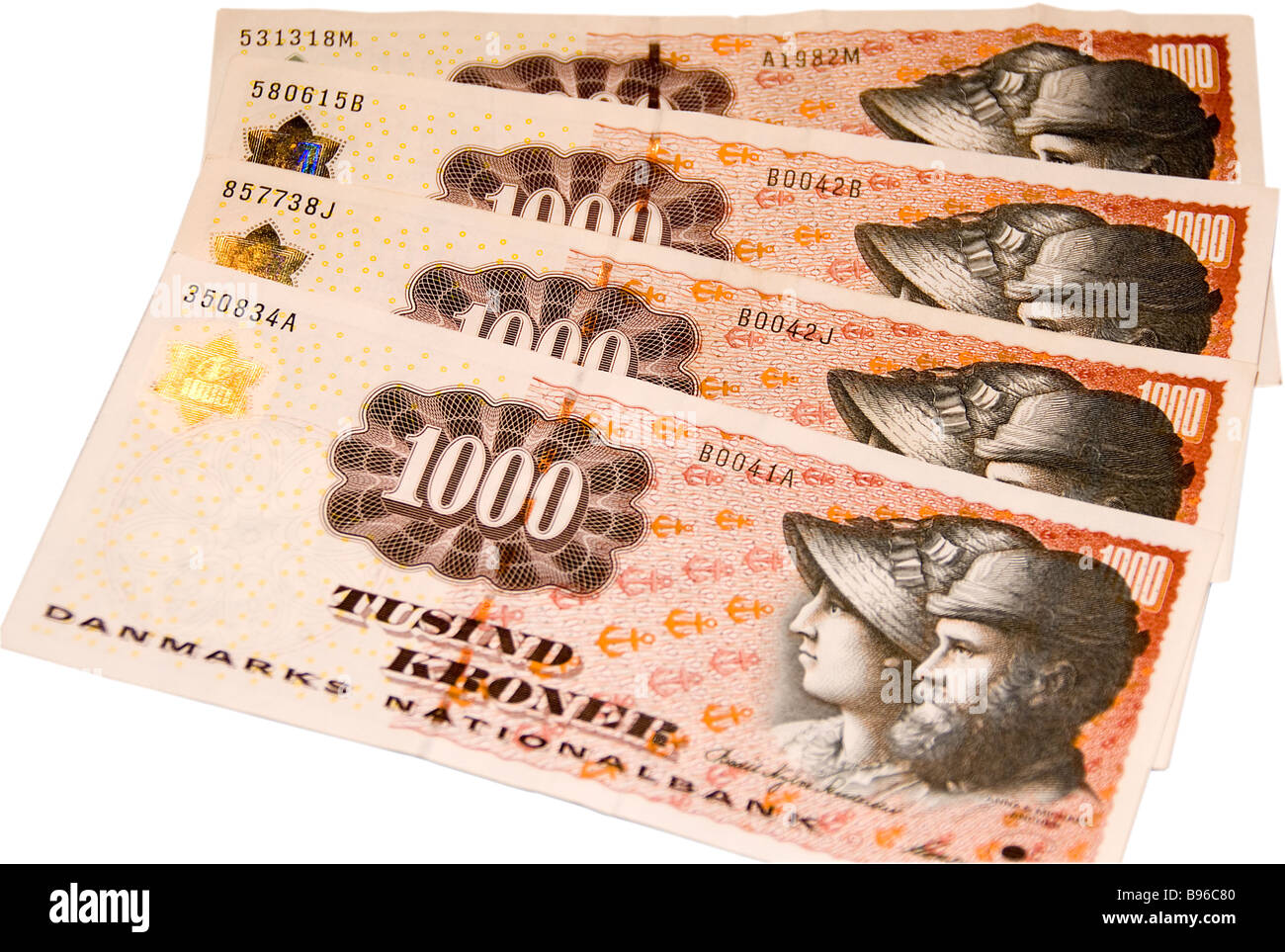 Danish 1000 kroner banknotes Stock Photo - Alamy