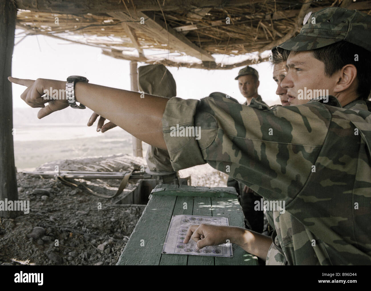 Commander of artillery battery supporting tenth border control outpost ...