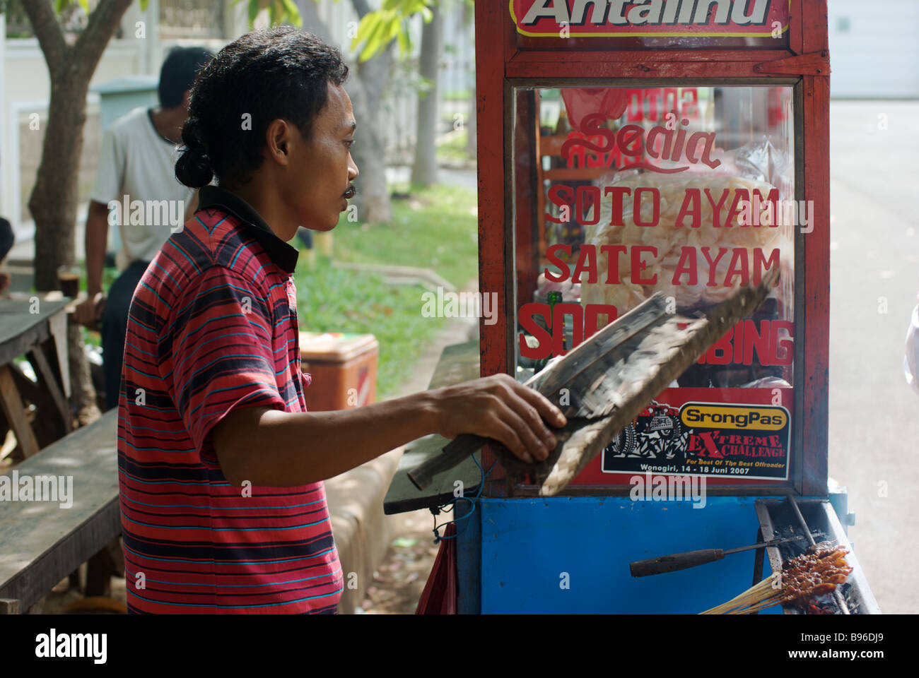 Indonesian street seller, food truck Stock Photo - Alamy