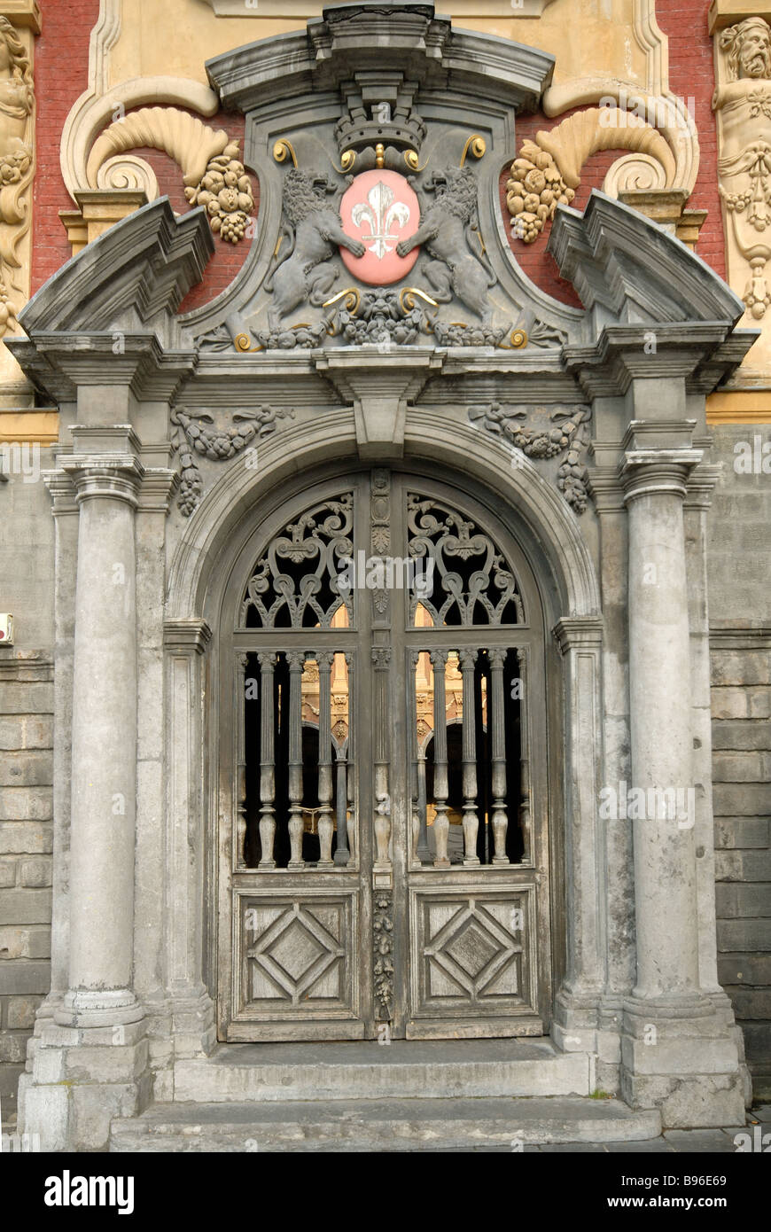 Entrance to the Old Stock Exchange in Lille, France Stock Photo