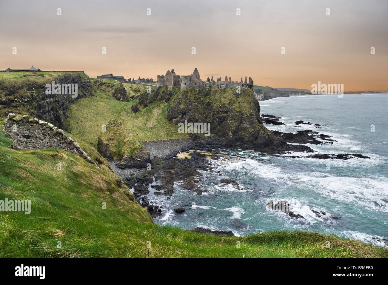 Dunluce Castle, North Antrim Coast, County Antrim, Northern Ireland Stock Photo
