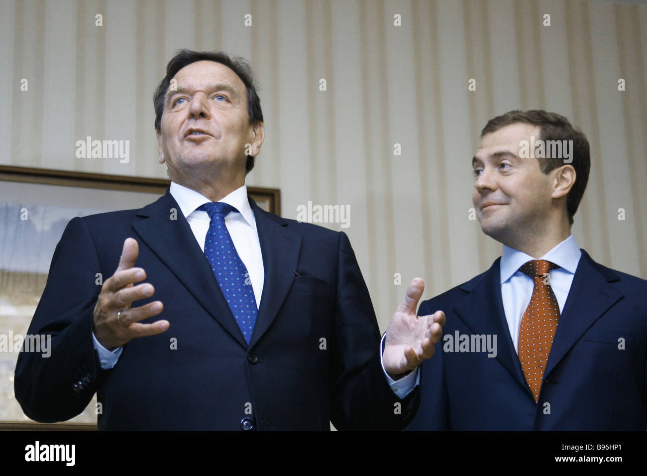 Gerhard Schroeder former Federal Chancellor of Germany had a public ...