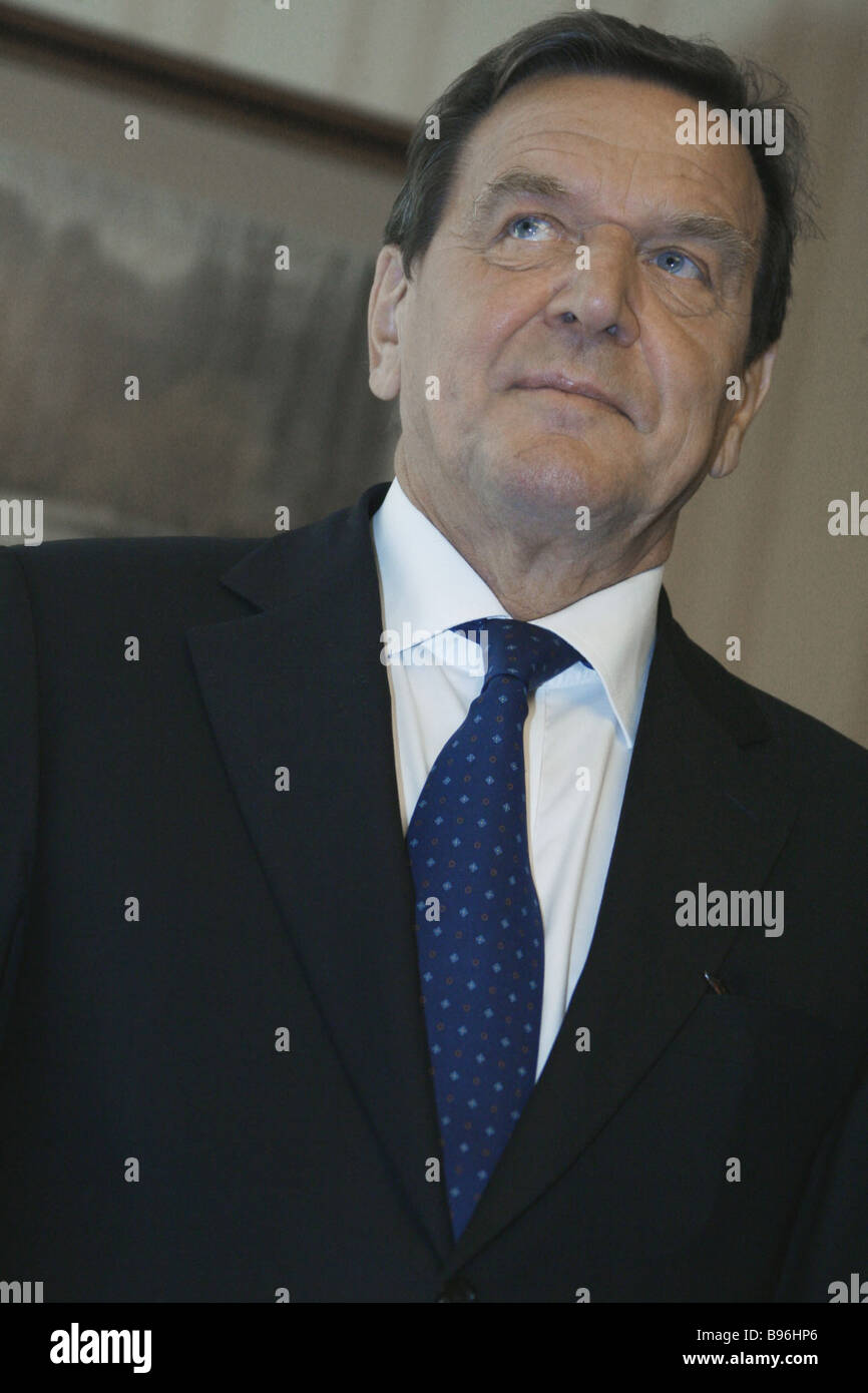 Gerhard Schroeder former Federal Chancellor of Germany during the ...