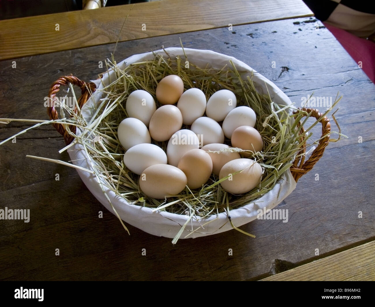 All eggs in one Basket Stock Photo Alamy