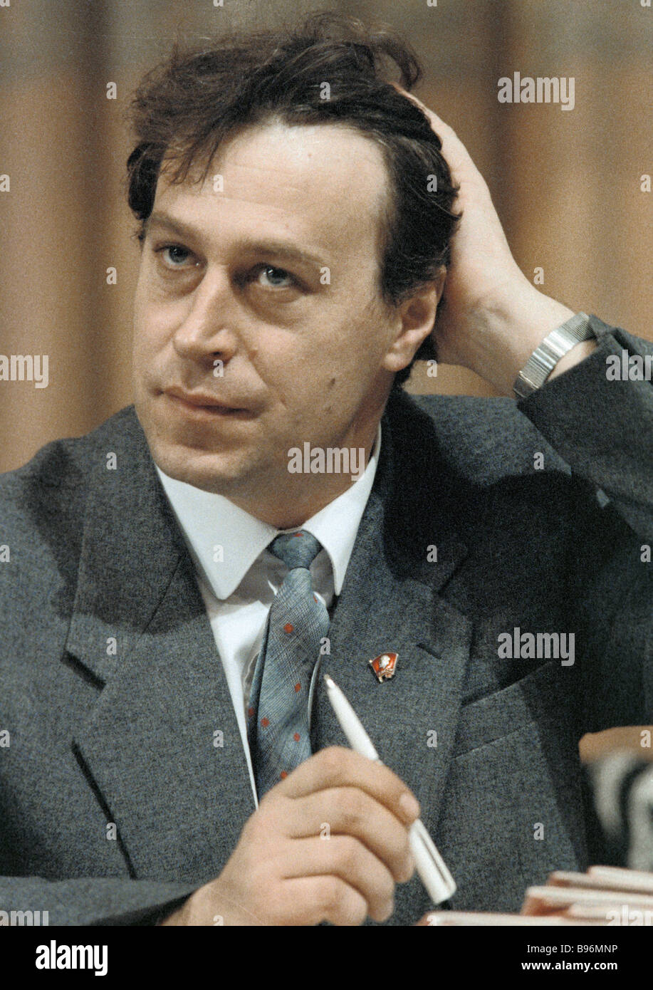 The VLKSM central committee first secretary Vladimir Zyukin Stock Photo ...