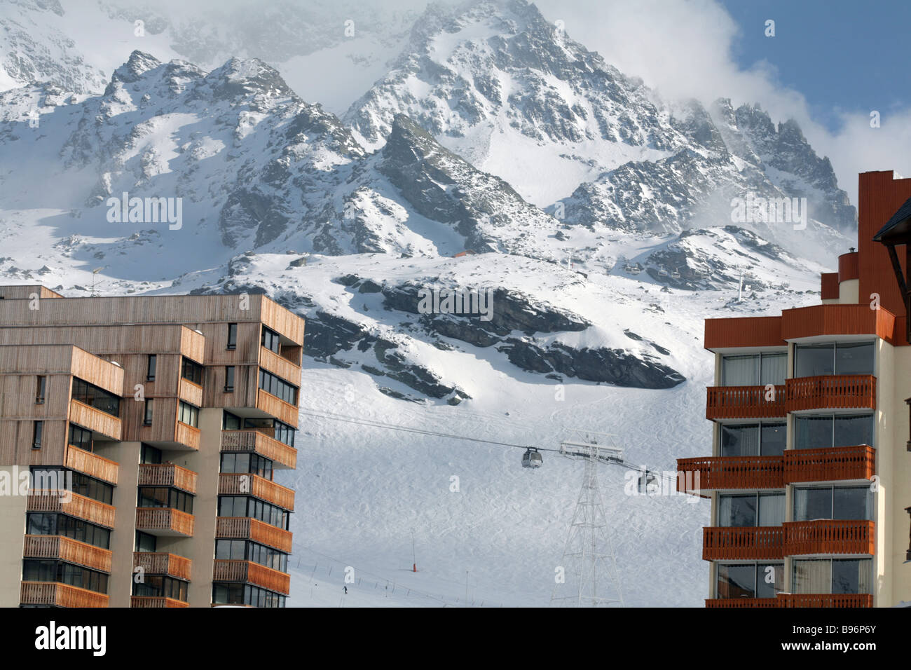 Apartments, Val Thorens, Three Valleys , Savoie France Stock Photo