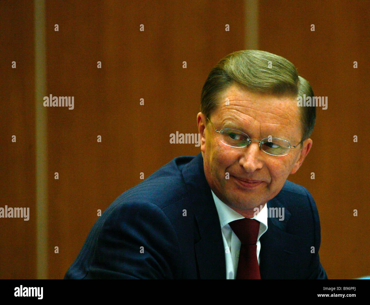 Russian First Deputy Prime Minister Sergei Ivanov during a Mercury Club ...
