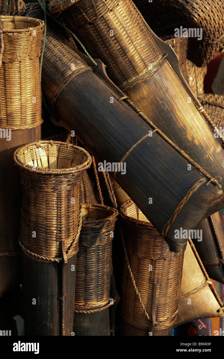 Bamboo baskets laos hi-res stock photography and images - Alamy
