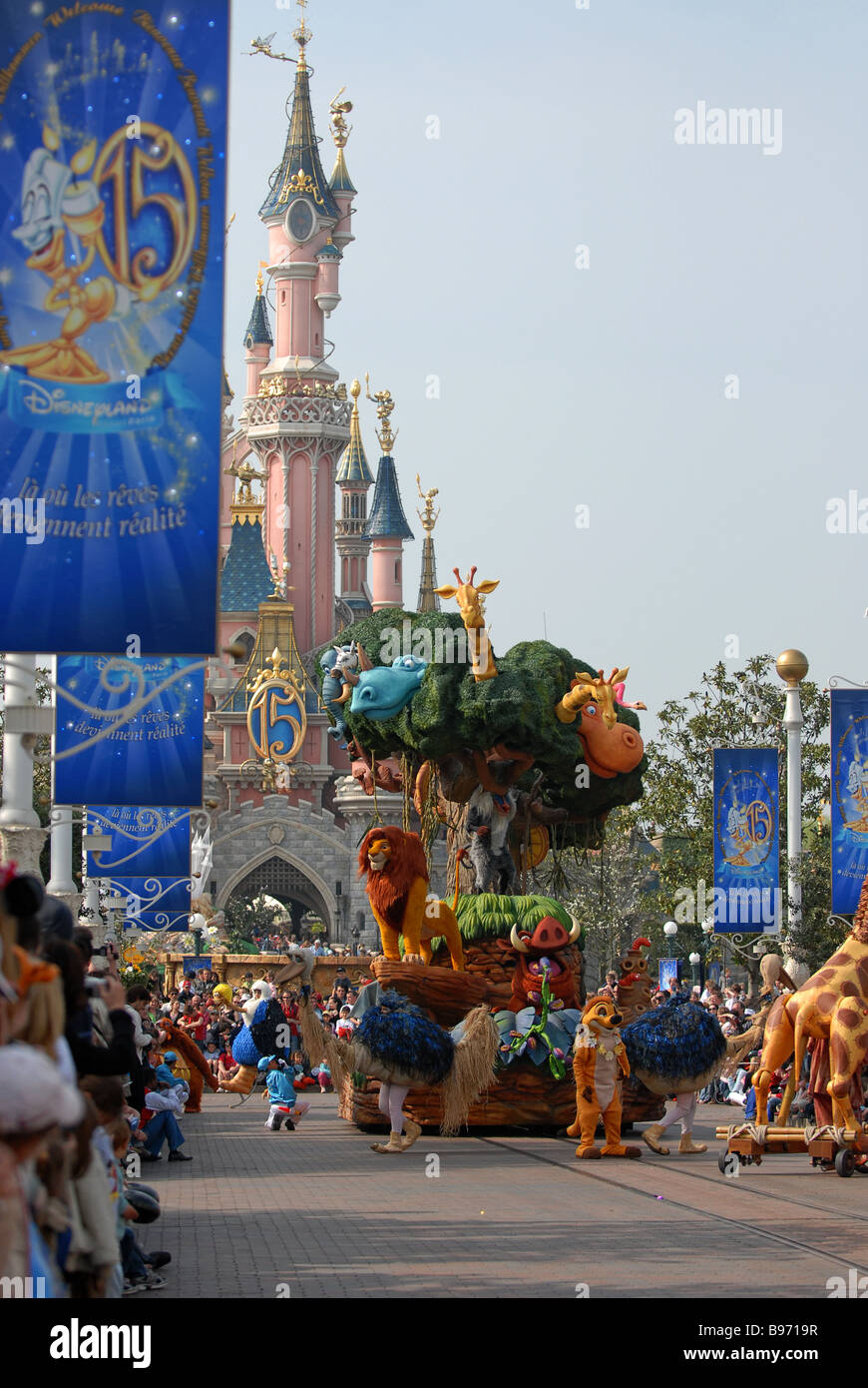 Disney parade at Disneyland, Paris Stock Photo