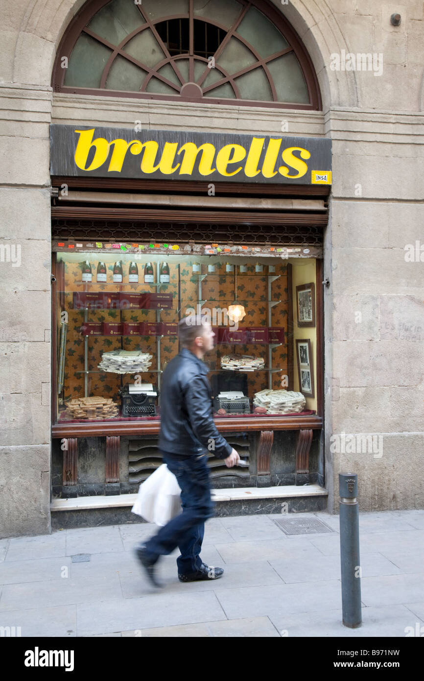 Brunells Chocolate Shop, Barcelona Spain Stock Photo Alamy