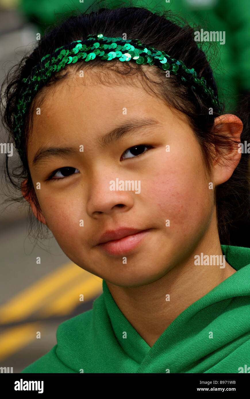 Asian Irish Girl Stock Photo Alamy